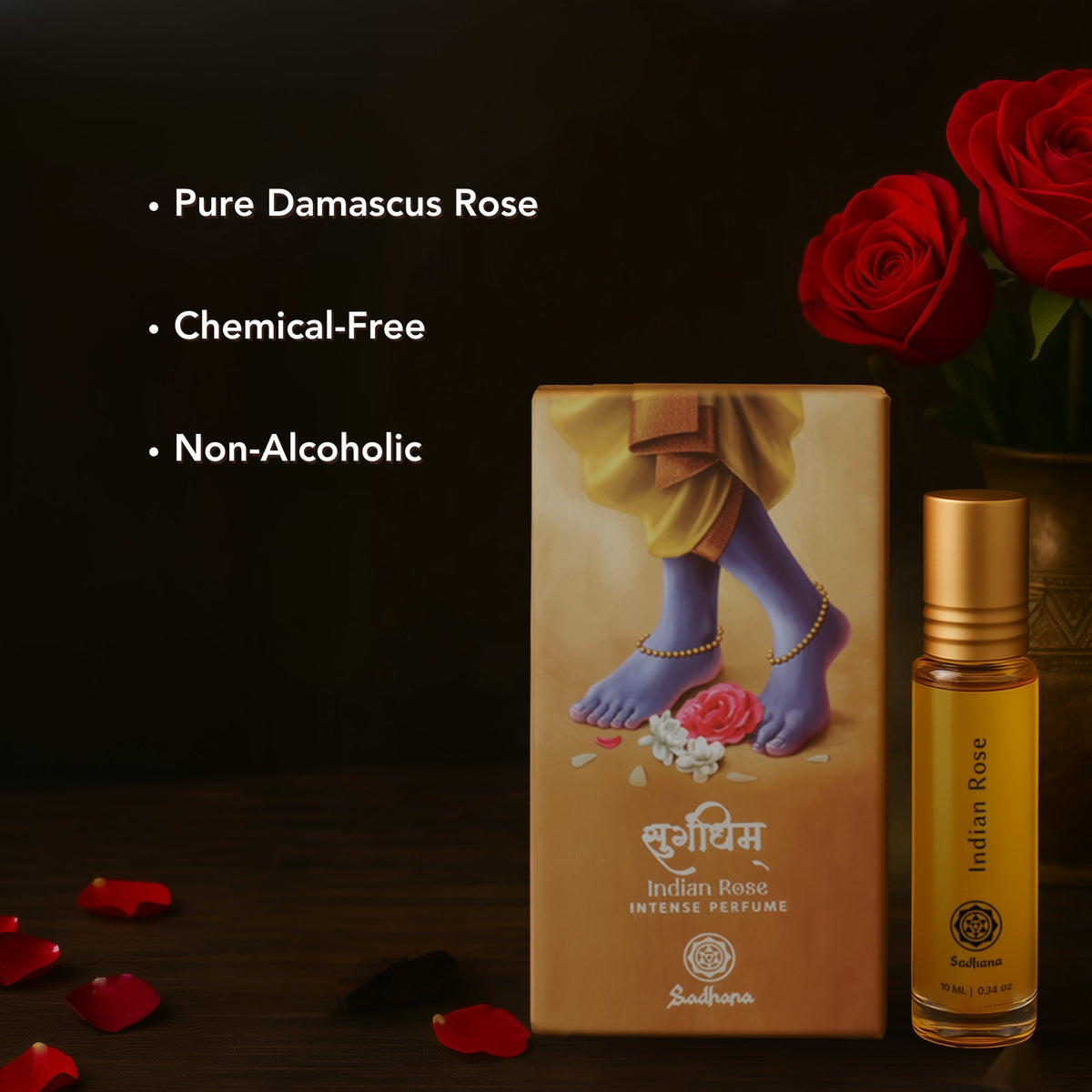 Sugandhim Divine Duo – White Jasmine & Rose Attar Combo for Puja (2 x 10ml)